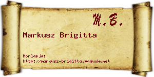 Markusz Brigitta névjegykártya